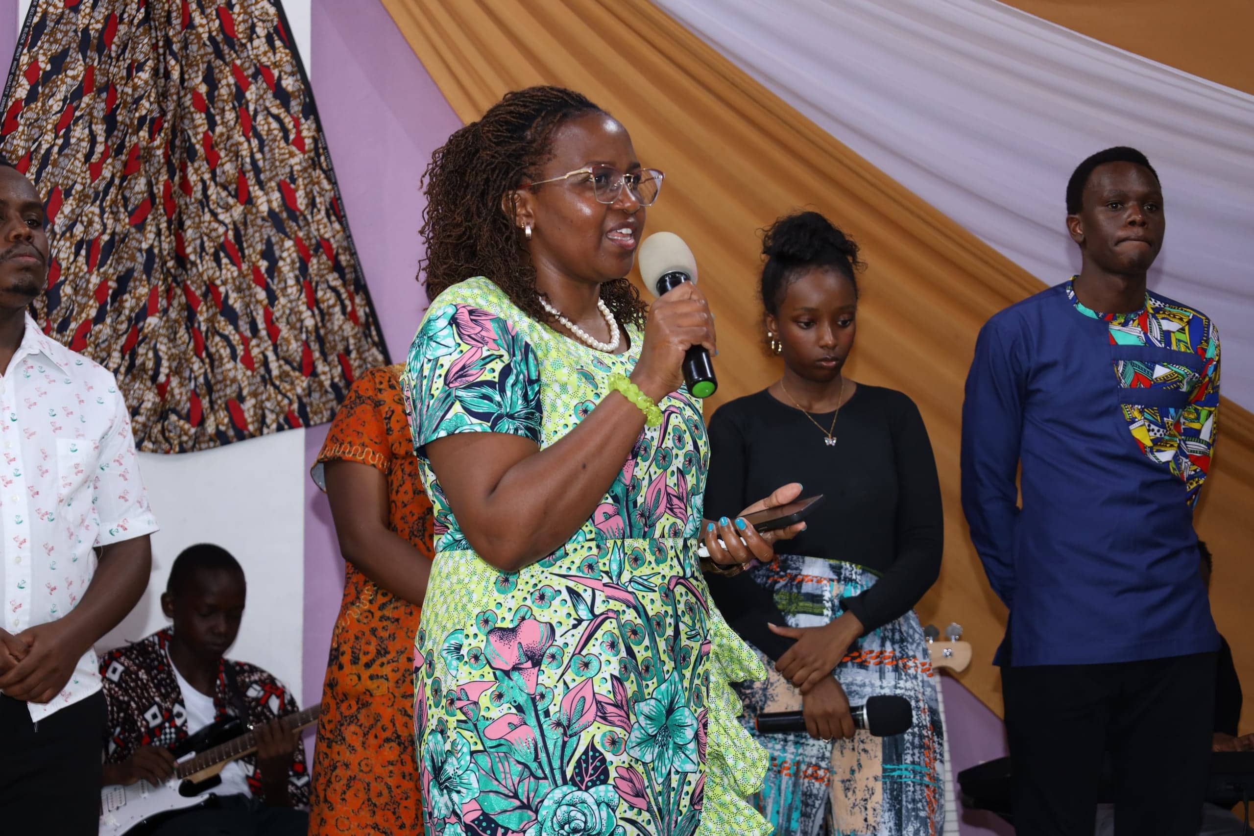 A moment of worship during the service